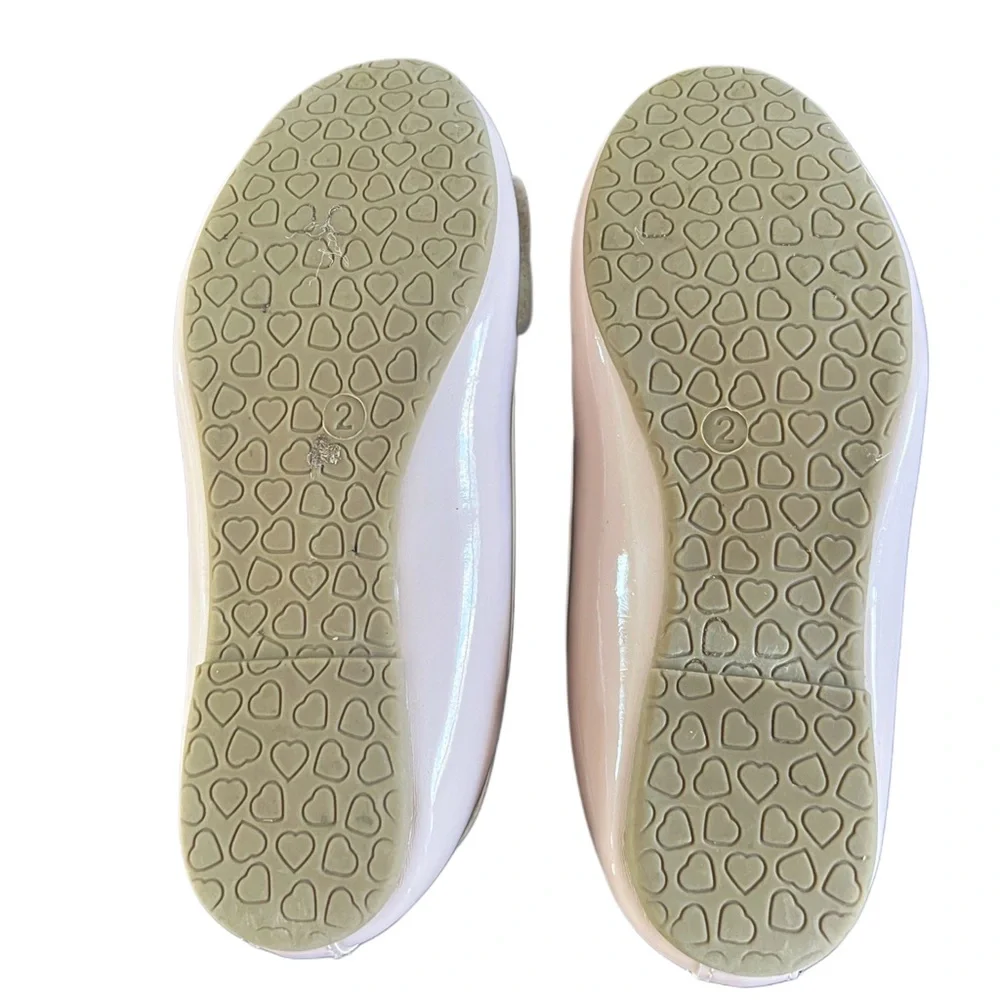 Rachael Girls Rose Beige Patent Beth Mary Janes Size 2